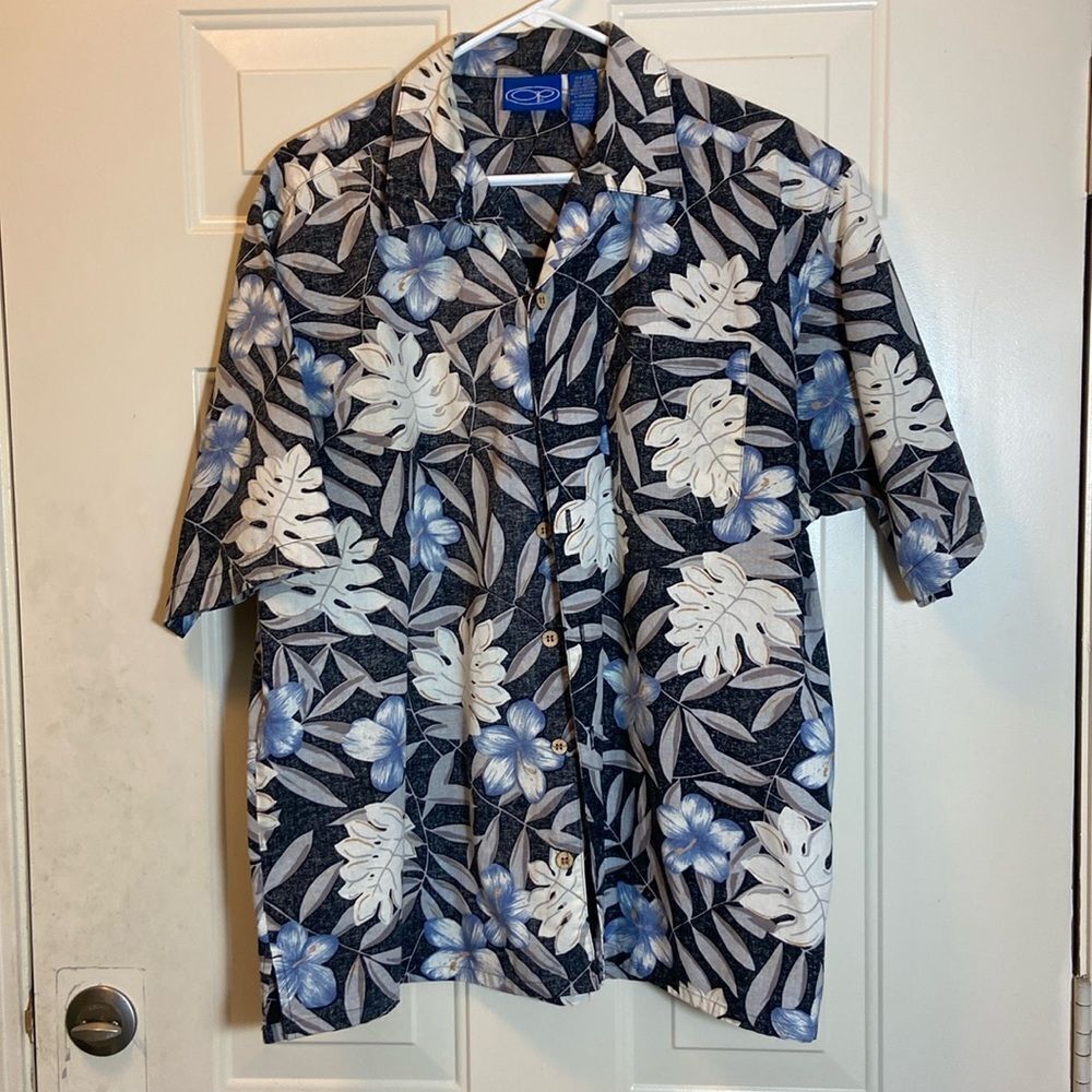 Of By Vintage 90s OP Ocean Pacific Hawaiian 💯 Cotton Shirt Men’s Size L